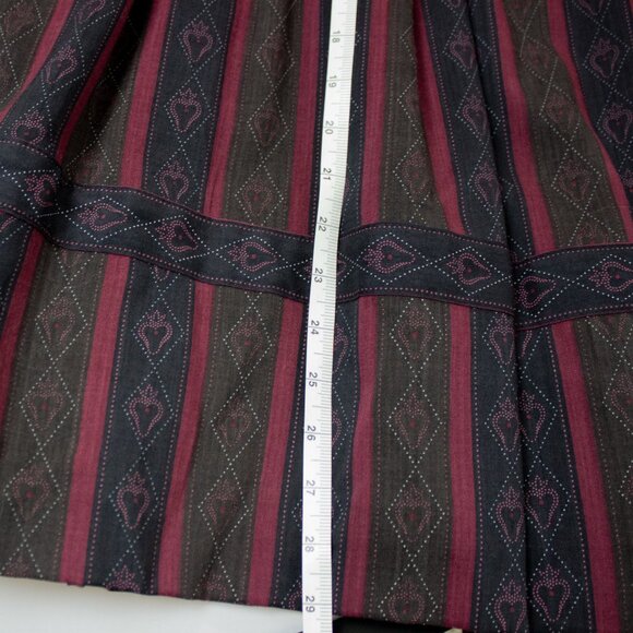 Vintage Wool Midi Skirt German Octoberfest - Picture 3 of 5